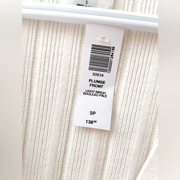 ARITZIA WILFRED Plunge Top Cardigan - Light Birch - Size Small - Picture 4 of 4